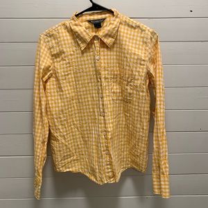 Abercrombie And Fitch Button Up Top Yellow Size Medium